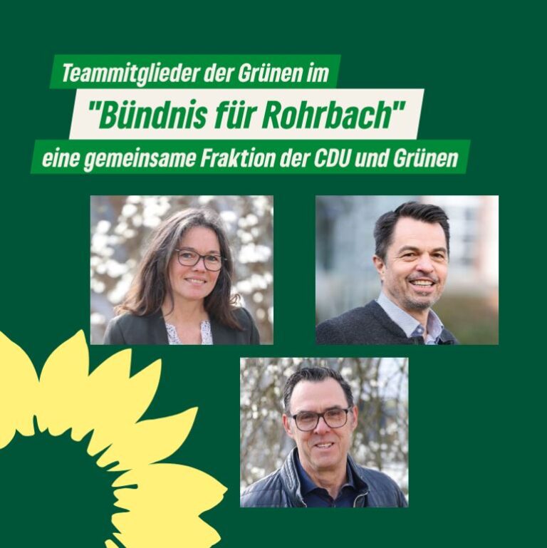 CDU und GRÜNE vereinbaren „Bündnis für Rohrbach“